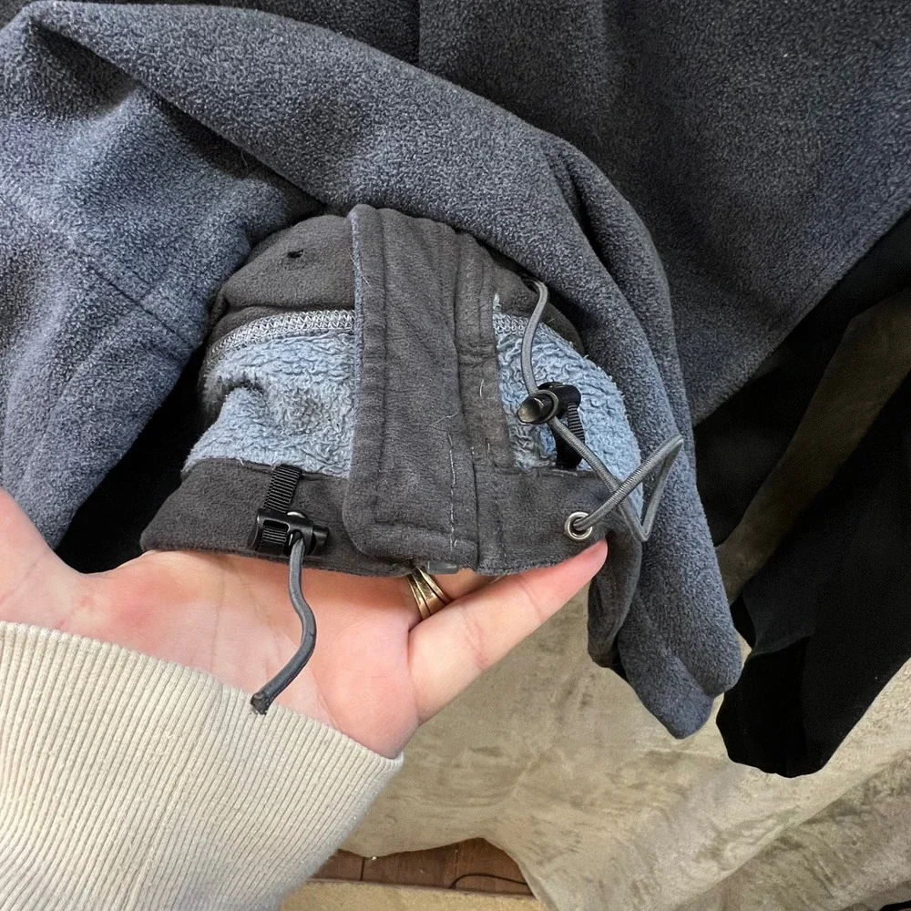 The North Face Men Jacket XL Black Gray Mock Neck‎ Full Zip Logo Gorpcore